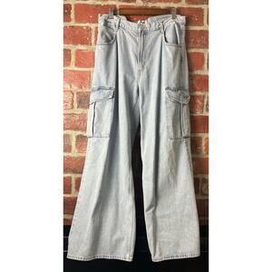 AGOLDE Minka Cargo Jeans Wide Leg Baggy High Rise Organic Cotton Y2K 90s Size 32